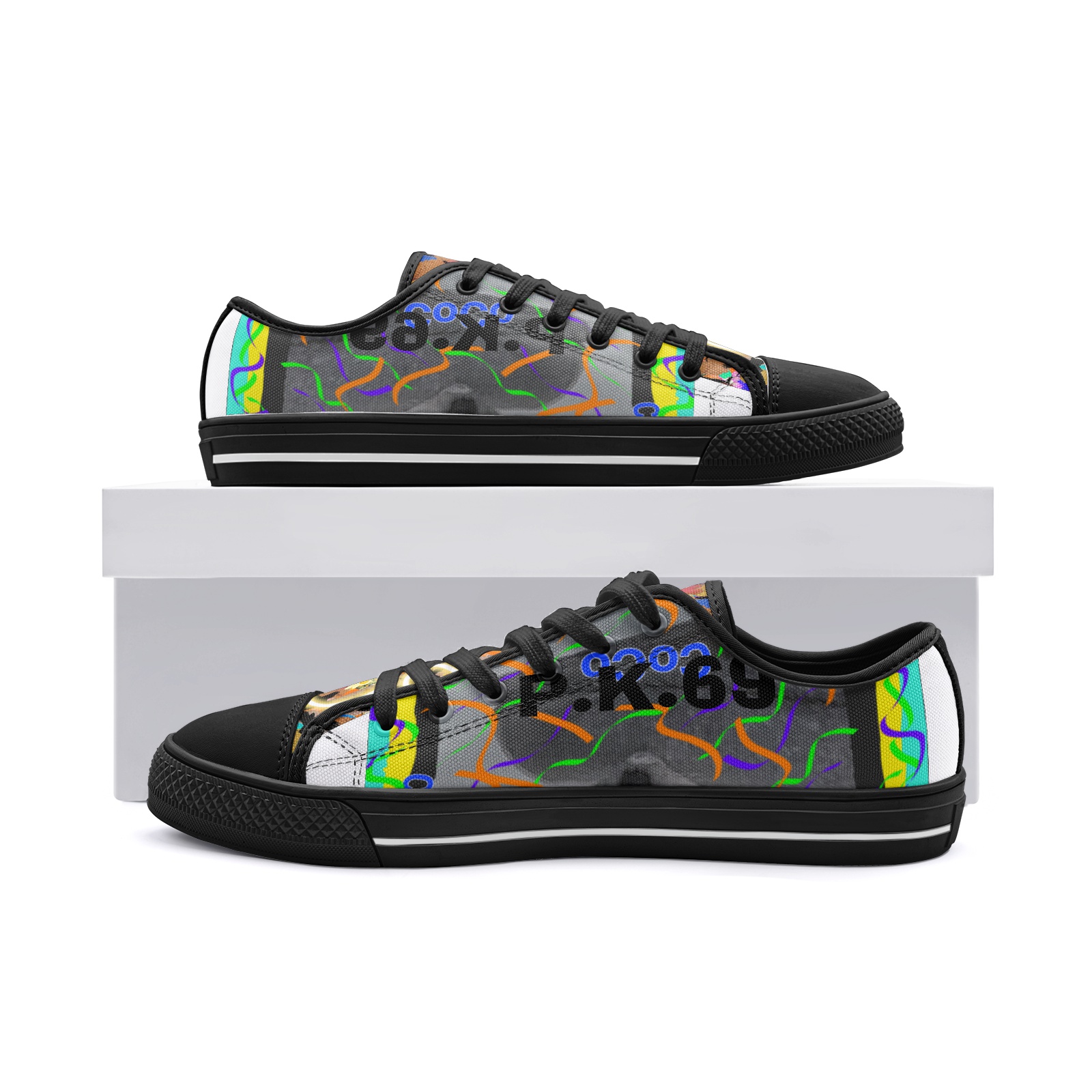 Unisex Low Top Canvas Shoes | Printy6