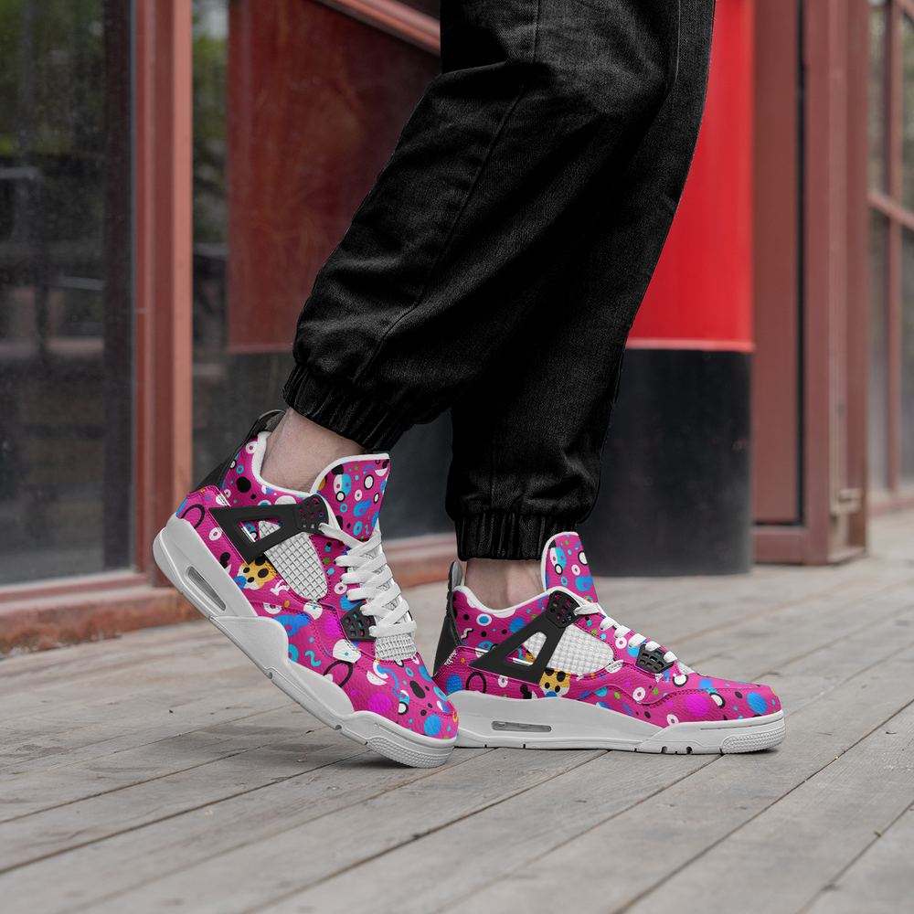 Unisex Non Slip Lace Up Breathable Fashion Sneakers | Printy6 display picture 1