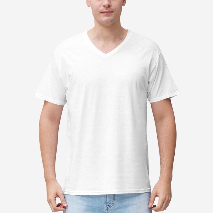 Men's 100% Cotton V‑Neck T‑shirt detail 0