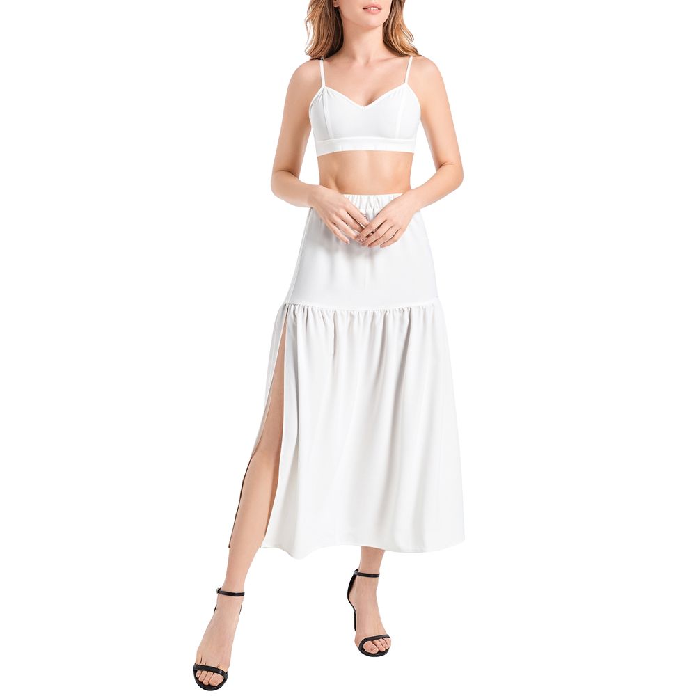 Bralette Top and High Slit Thigh Skirt Set 3