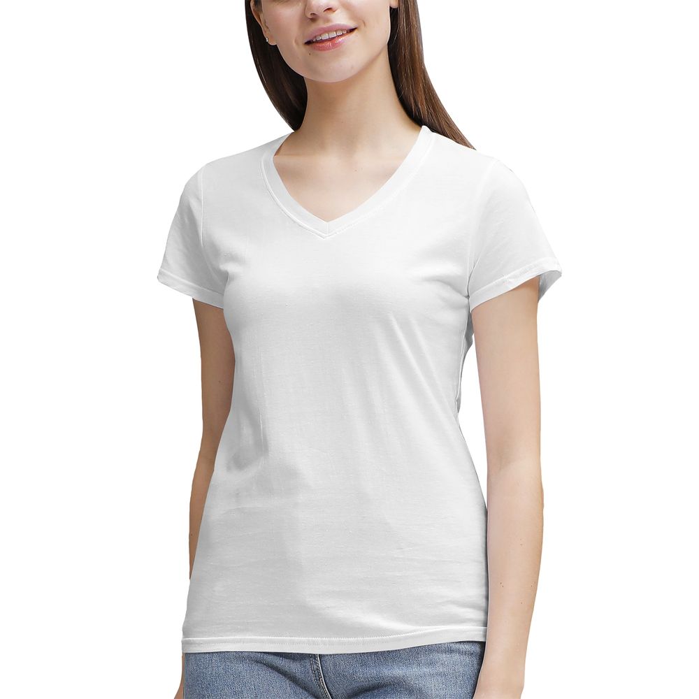 Women's 100% Cotton V‑Neck T‑shirt 2