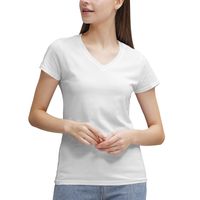 Women's 100% Cotton V‑Neck T‑shirt thumbnail 2