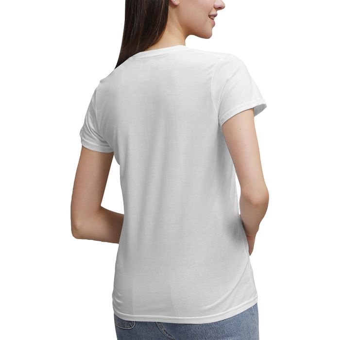 Women's 100% Cotton V‑Neck T‑shirt detail 3