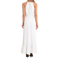 Ruffle Hem Halter Neck Maxi Dress 4