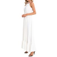 Ruffle Hem Halter Neck Maxi Dress 3