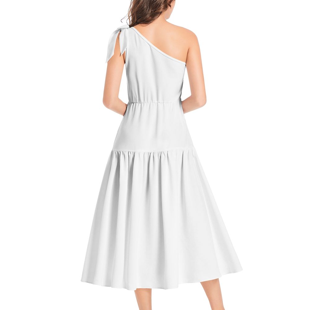 Ruffle Hem One Shoulder Midi Dress 4