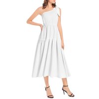 Ruffle Hem One Shoulder Midi Dress 2