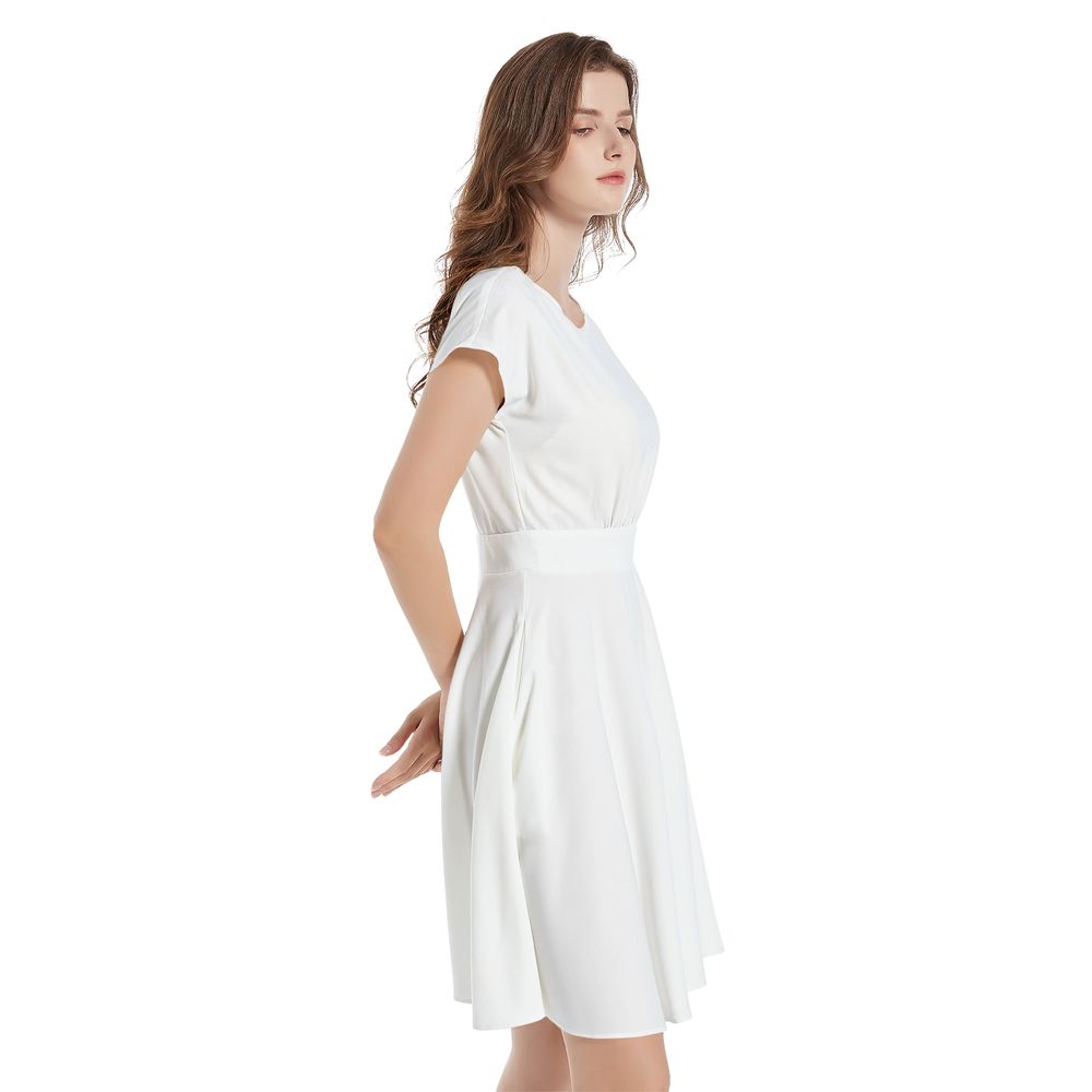 Short Sleeve  Casual A-Line Midi Dress 3
