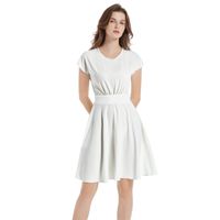 Short Sleeve  Casual A-Line Midi Dress 1