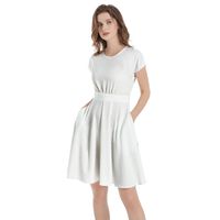 Short Sleeve  Casual A-Line Midi Dress 2