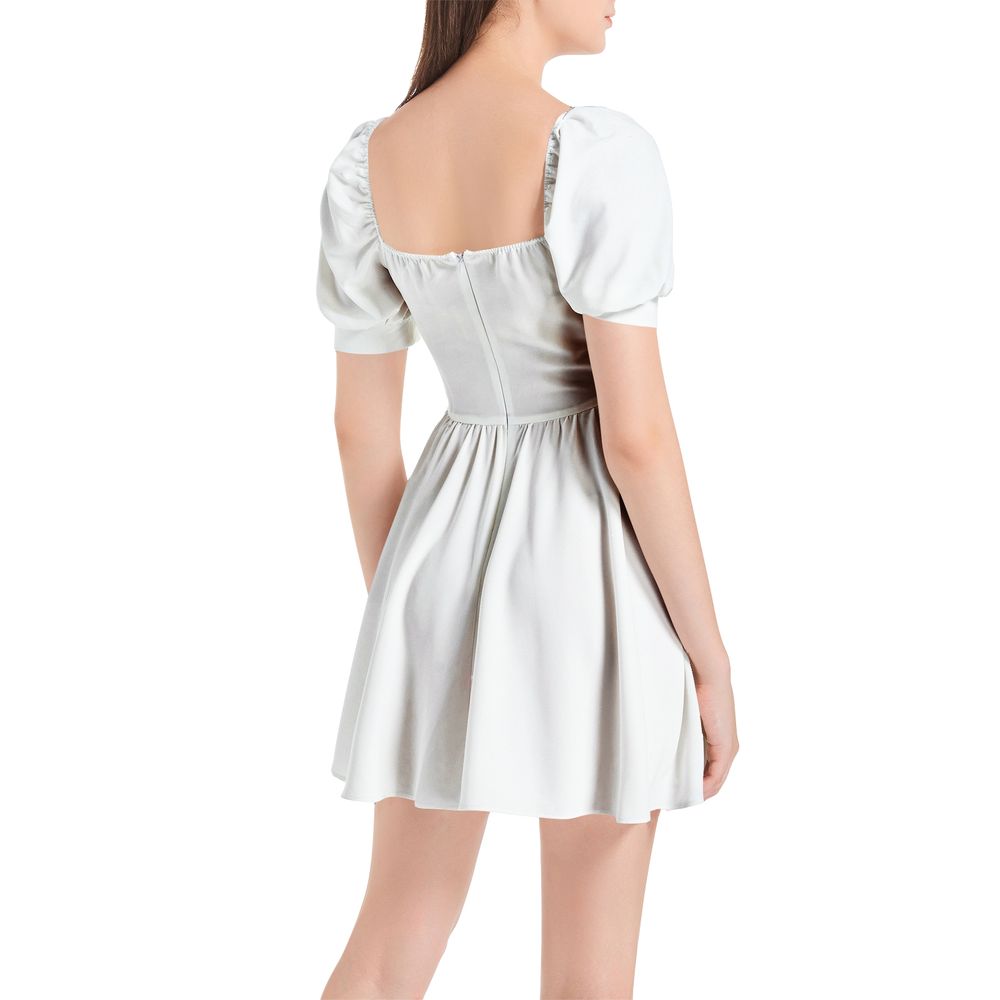 Puff Sleeve Sweetheart Neck Short Dress 4