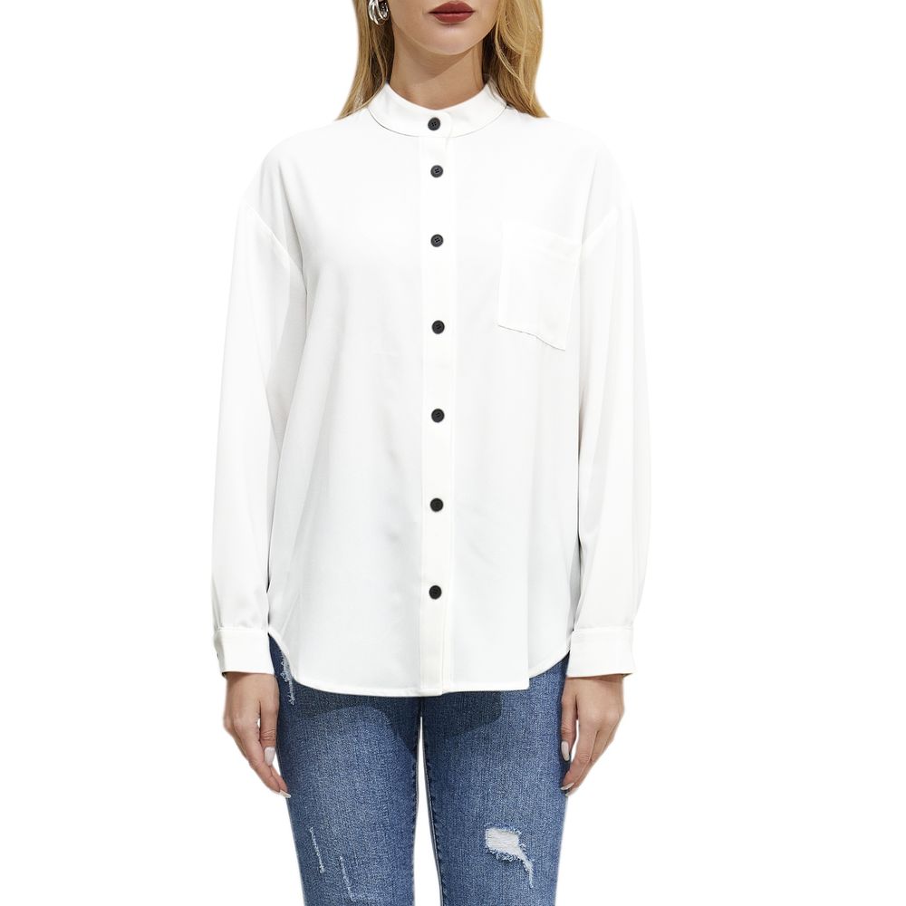 Long Sleeve Button Up Casual Shirt Top | Printy6