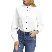 Long Sleeve Button Up Casual Shirt Top 2