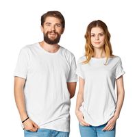 Couple's Crew Neck Cotton Jersey T-Shirt 1