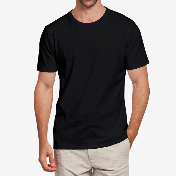  Men's Heavy Cotton Adult T-Shirt Black detail 0