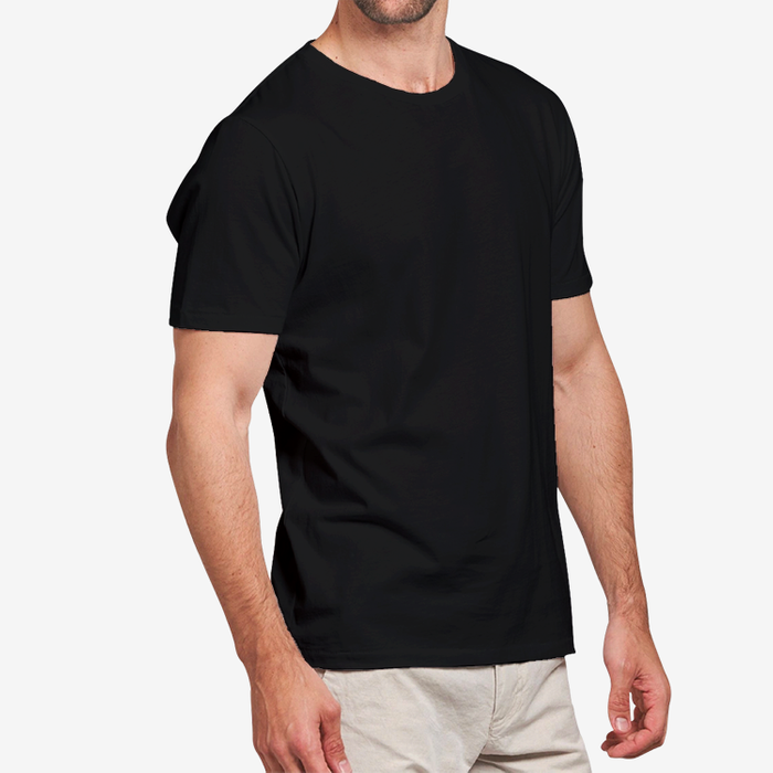 Men's Heavy Cotton Adult T-Shirt Black detail 1