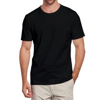  Men's Heavy Cotton Adult T-Shirt Black 1