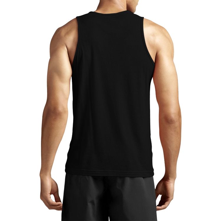 Men's Performance Cotton Tank Top Shirt Black 2
