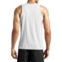 Men's Performance Cotton Tank Top Shirt White 2