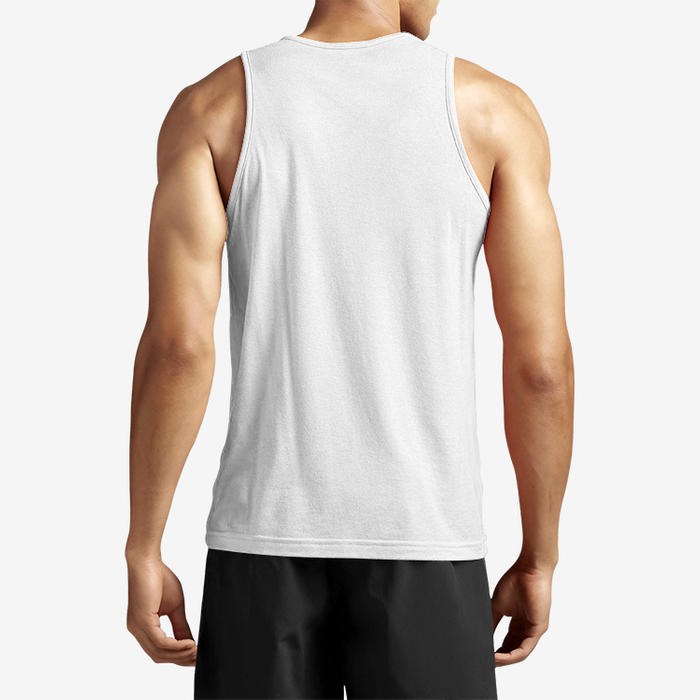Men's Performance Cotton Tank Top Shirt White detail 1