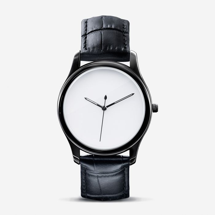 Classic Fashion Unisex Print Black Quartz Watch 1