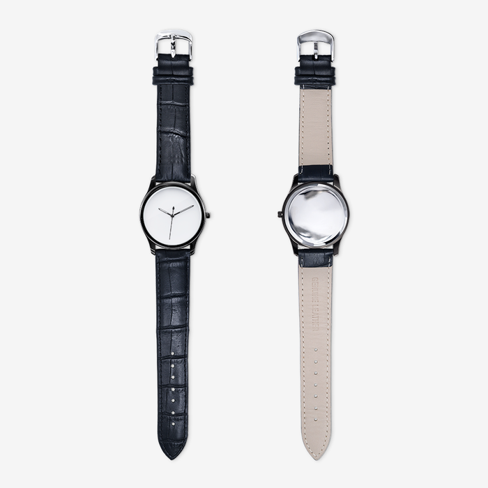 Classic Fashion Unisex Print Black Quartz Watch 2