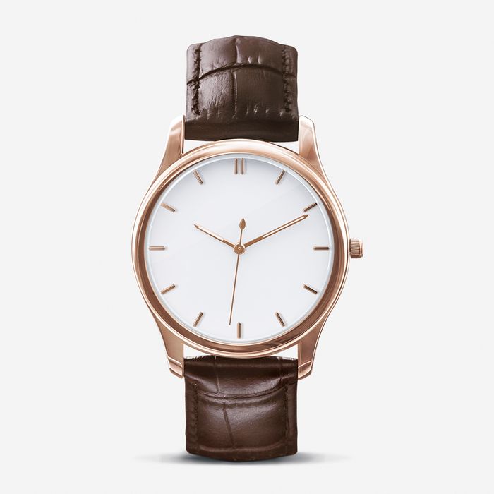 Classic Fashion Unisex Print Golden Quartz Watch 1